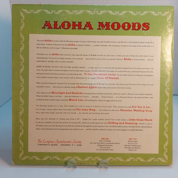 The Longines Symphonette Society Aloha Moods  (Vinyl LP, 1967) - Picture 4 of 4